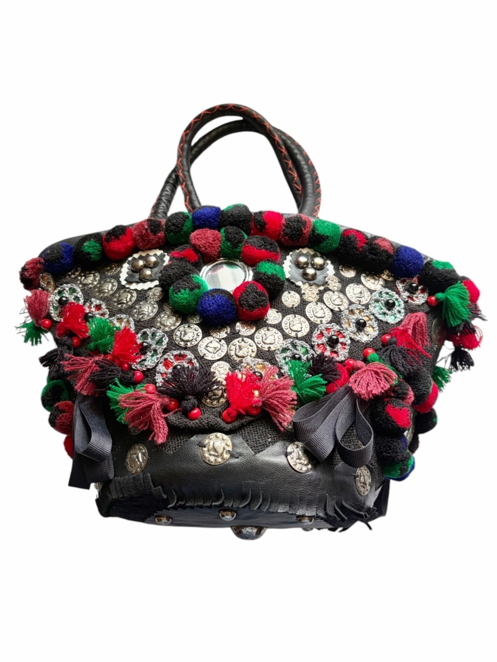 Figue Mini Pom Pom Colorful Tote Bag